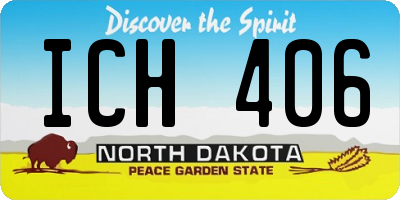 ND license plate ICH406