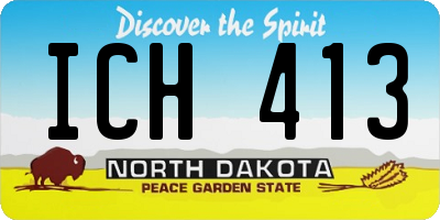 ND license plate ICH413