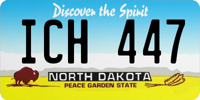 ND license plate ICH447