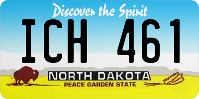 ND license plate ICH461
