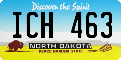 ND license plate ICH463