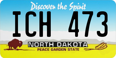 ND license plate ICH473