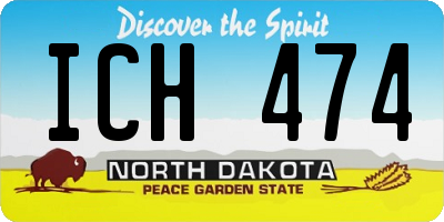 ND license plate ICH474