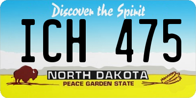 ND license plate ICH475