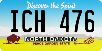 ND license plate ICH476
