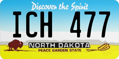 ND license plate ICH477