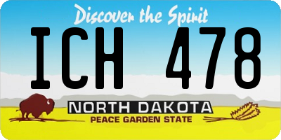 ND license plate ICH478