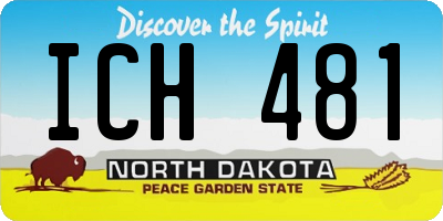 ND license plate ICH481