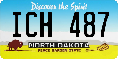 ND license plate ICH487