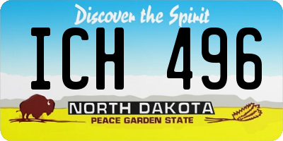 ND license plate ICH496