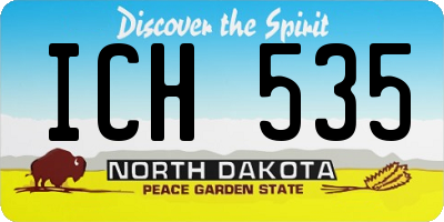 ND license plate ICH535