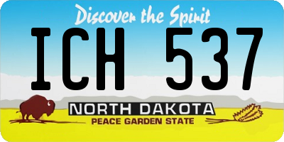 ND license plate ICH537