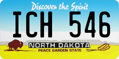 ND license plate ICH546