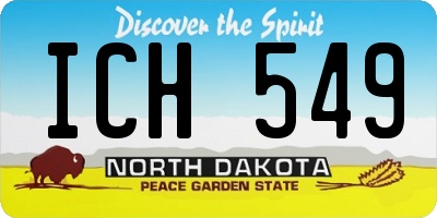 ND license plate ICH549