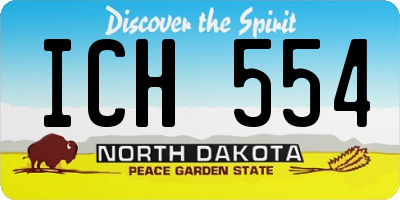 ND license plate ICH554