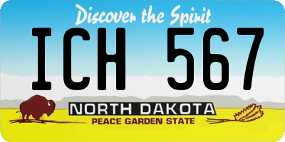 ND license plate ICH567