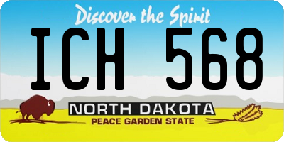 ND license plate ICH568