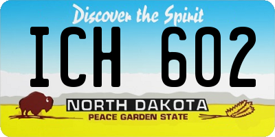 ND license plate ICH602