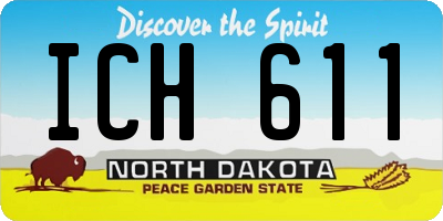 ND license plate ICH611
