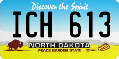 ND license plate ICH613