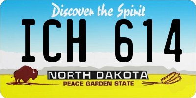 ND license plate ICH614