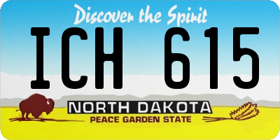 ND license plate ICH615