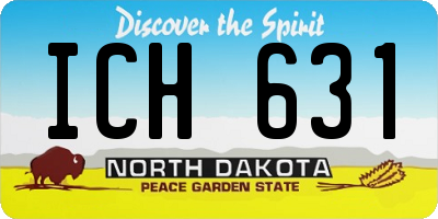 ND license plate ICH631