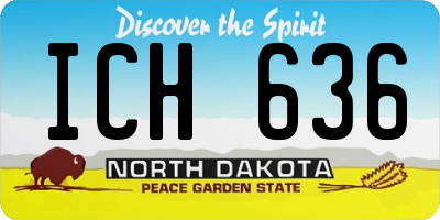 ND license plate ICH636