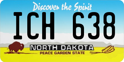 ND license plate ICH638