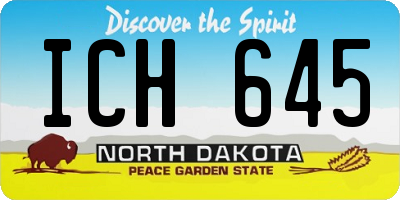 ND license plate ICH645