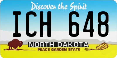 ND license plate ICH648