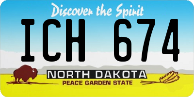 ND license plate ICH674