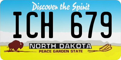 ND license plate ICH679