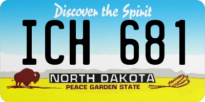 ND license plate ICH681