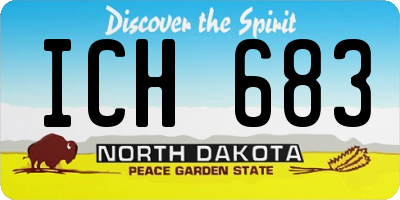 ND license plate ICH683