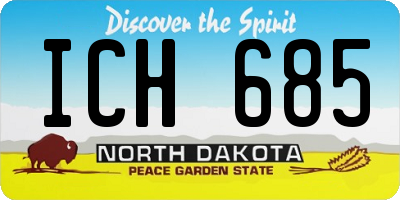 ND license plate ICH685