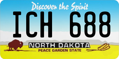 ND license plate ICH688