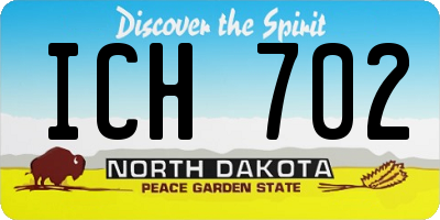 ND license plate ICH702
