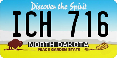 ND license plate ICH716