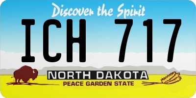 ND license plate ICH717