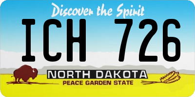 ND license plate ICH726