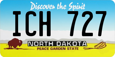 ND license plate ICH727