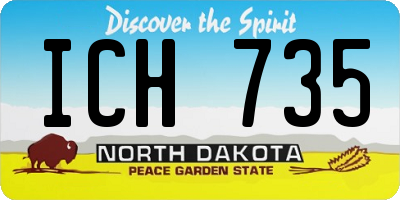 ND license plate ICH735
