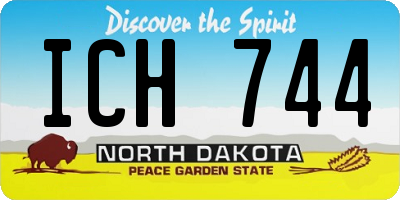 ND license plate ICH744