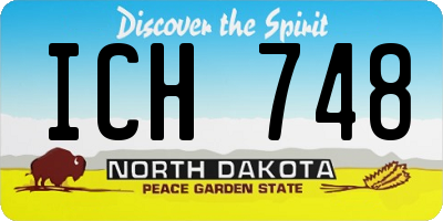 ND license plate ICH748