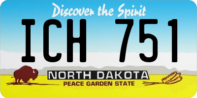 ND license plate ICH751