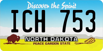 ND license plate ICH753