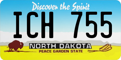 ND license plate ICH755