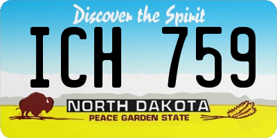 ND license plate ICH759
