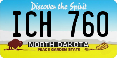 ND license plate ICH760